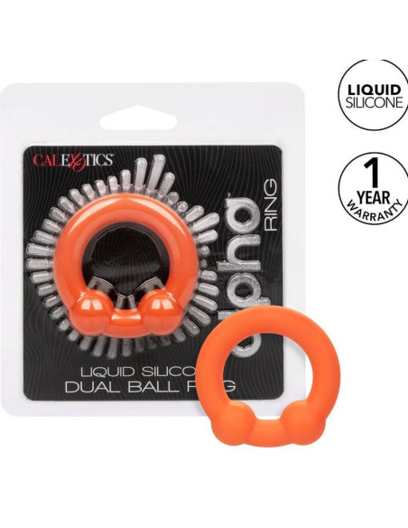 CALEXOTICS - ALPHA DVIGUBAS RUTULIUKAS ORANŽINIS ŽIEDAS