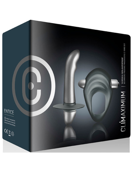 CLIMAXIMUM - ENTICE RINKINYS PENIES ŽIEDO PROSTATOS VIBRATORIUS PRADEDANTIESIEMS