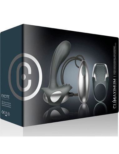 CLIMAXIMUM - EXCITE RINKINYS PENIES ŽIEDO VIELAI PROSTATOS MASAŽUOTUVAS