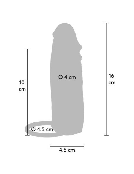 GET REAL - HYDRATED SKIN SILICONE PENIS SLEEVE CARAMEL 16 CM