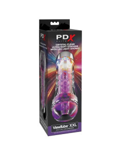 PDX ELITE - VIEWTUBE XXL LED TRANSPARENT STROKER 27.3 CM 2