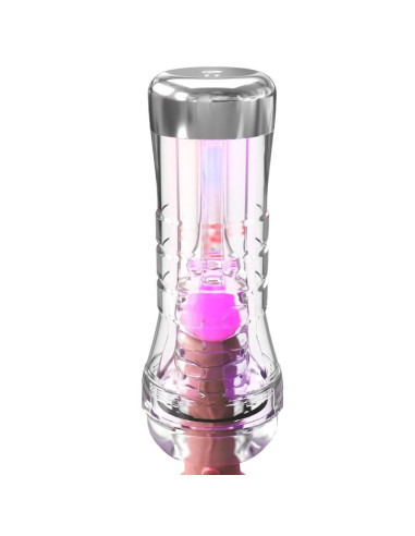PDX ELITE - VIEWTUBE XXL LED TRANSPARENT STROKER 27.3 CM