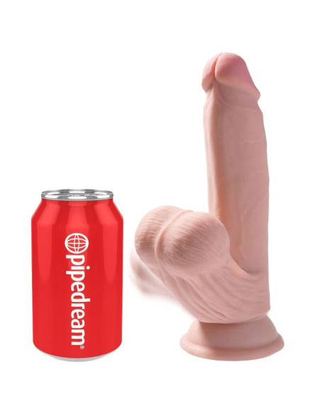 KING COCK - PLUS 3D DILDO SWINGING BALLS 15.2 CM LIGHT SKIN