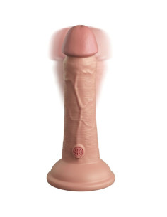 KING COCK - ELITE REALISTIC vibruojantis ir silikoninis dildo 15,2 cm 2