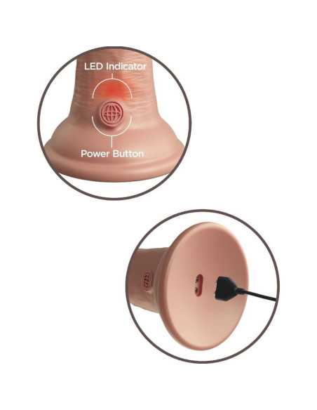 KING COCK - ELITE REALISTIC DILDO VIBRATING and SILICONE 20.3 CM