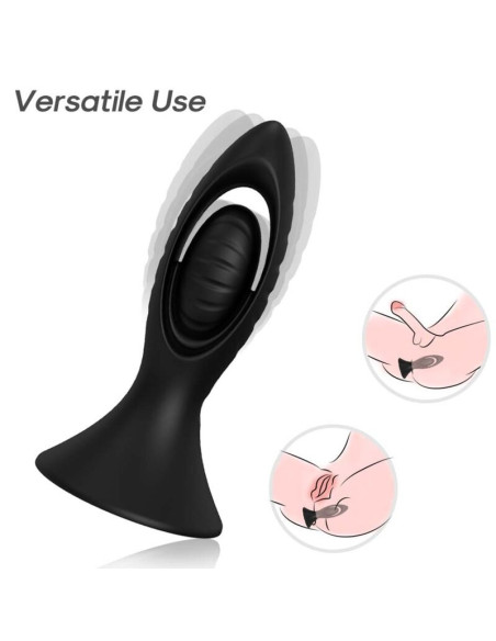 ARMONY - VIBRATOR and ANAL PLUG SILICONE BLACK