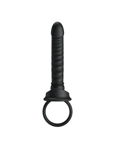 PRETTY LOVE - MERRITT ANAL VIBRATOR WITH RING AND VIBRATION BLACK
