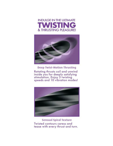 ANAL FANTASY ELITE - TWIST ECSTASY RECHARGEABLE ROTATING ANAL STIMULATOR