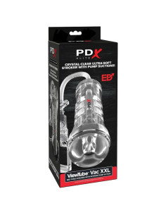 PDX ELITE - VIEWTUBE VAC XXL TRANSPARENT STROKER WITH SUCTION PUMP 27.3 CM 2
