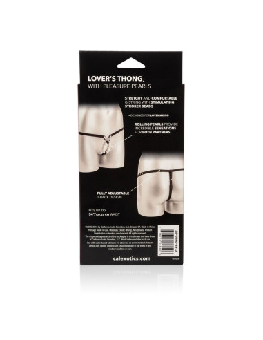 CALEXOTICS - LOVERS THONG W. PLEASURE PEARLS