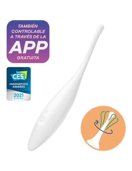 SATISFYER - TWIRLING JOY CLIT TIP VIBRATOR WHITE