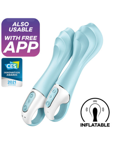 SATISFYER - AIR PUMP VIBRATOR 5 INFLATABLE G-SPOT VIBRATOR APP BLUE