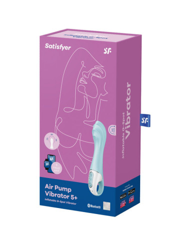 SATISFYER - AIR PUMP VIBRATOR 5 INFLATABLE G-SPOT VIBRATOR APP BLUE