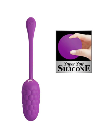 PRETTY LOVE - VIBRATING EGG WITH PURPLE RECHARGEABLE MARINE TEXTURE