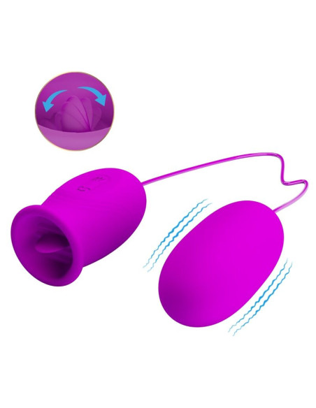 PRETTY LOVE - DAISY DUAL EGG įkraunamas vibratorius, violetinis