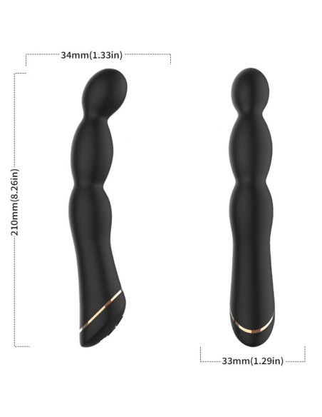 ARMONY - BAMBU VIBRATORIUS REGULIUOJAMAS JUODAS
