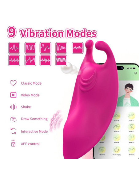 ARMONY - HONEYBEE WEARABLE PANTIES VIBRATOR G-SPOT FUCHSIA - FREE APP