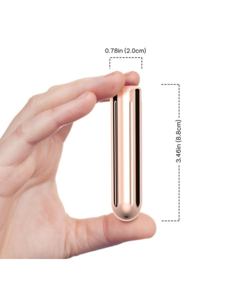 ARMONY - KOVOS GALVUTĖS VIBRATORIUS KULKOS NUOTOLINIO VALDYMO PULTAS AUKSINĖS SPALVOS 2 CM X 8,8 CM