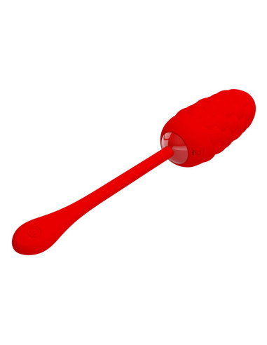 PRETTY LOVE - VIBRATING EGG WITH RED RECHARGEABLE MARINE TEXTURE