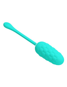 PRETTY LOVE - VIBRATING EGG WITH AQUA GREEN RECHARGEABLE MARINE TEXTURE 2