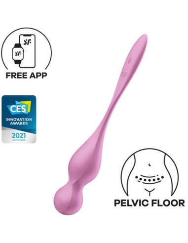 SATISFYER – „LOVE BIRDS“ VIBRUOJAMI KEGELIO KAMUOLIAI, ROŽINIAI