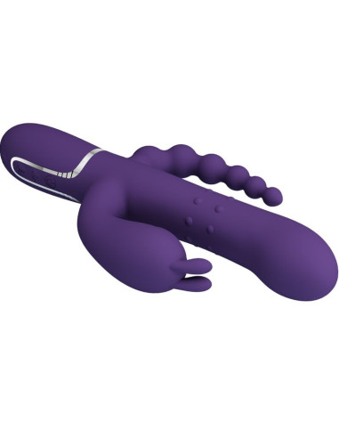 PRETTY LOVE - CAMMY TRIGUBAS VIBRUOJAMAS DAUGIAFUNKCIS 4 VIENAME VIOLETINIS