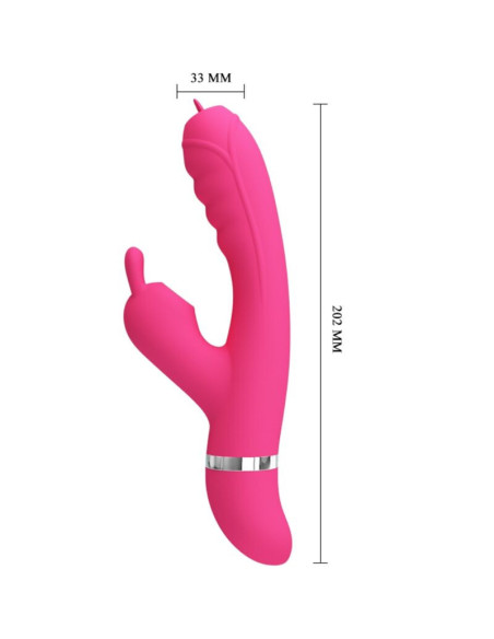 PRETTY LOVE - PHOENIX MULTIFUNCTION RABBIT VIBRATOR PINK