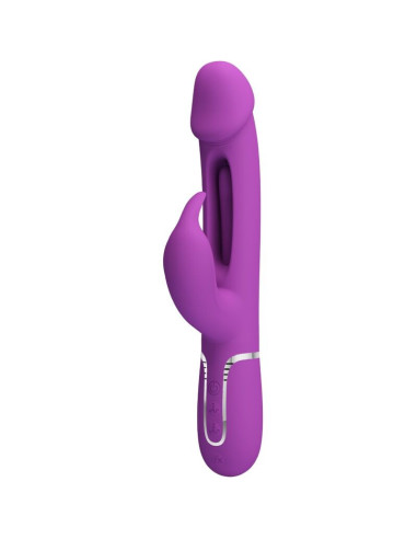 PRETTY LOVE - KAMPAS 3 IN 1 DAUGIAFUNKCINIS SU KLITORIAUS MASAŽUOKLIU VIOLETINIS