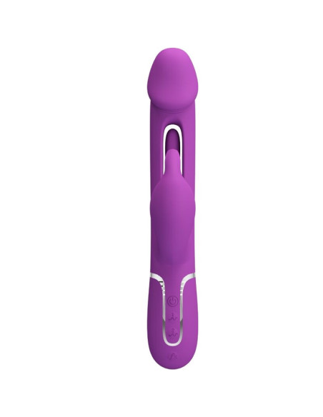 PRETTY LOVE - KAMPAS 3 IN 1 DAUGIAFUNKCINIS SU KLITORIAUS MASAŽUOKLIU VIOLETINIS