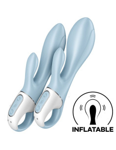 SATISFYER - AIR PUMP BUNNY 1 INFLATABLE RABBIT VIBRATOR BLUE 2