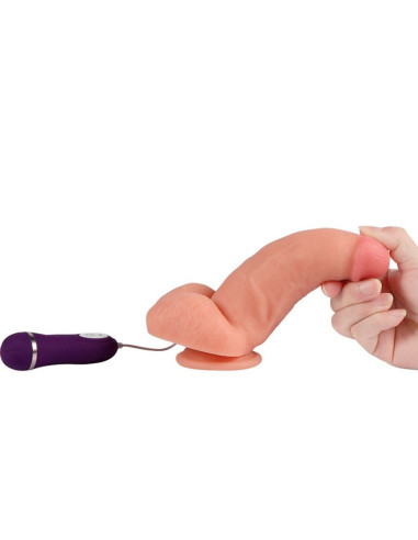 SHEQU - RED EAGLE vibratorius-dildo su nuotolinio valdymo pultu 17 cm