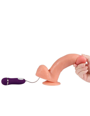 SHEQU - PHANTOM vibruojantis dildo su nuotolinio valdymo pultu 20 cm