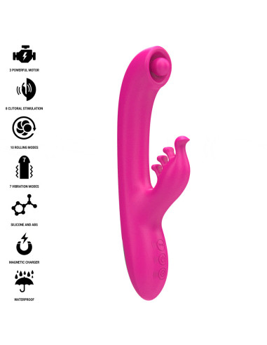INTENSE - CHRISTINA MULTIFUNCTION RABBIT VIBRATOR 22.5 CM PINK