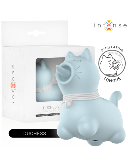 INTENSE - DUCHESS stimuliatorius su besisukančiu liežuviu, 360º, mėlynas