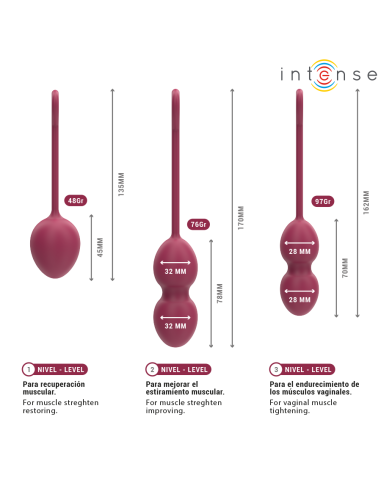 INTENSE - CHARLI KEGELIO KAMUOLIUKŲ RINKINYS VIOLETINIS