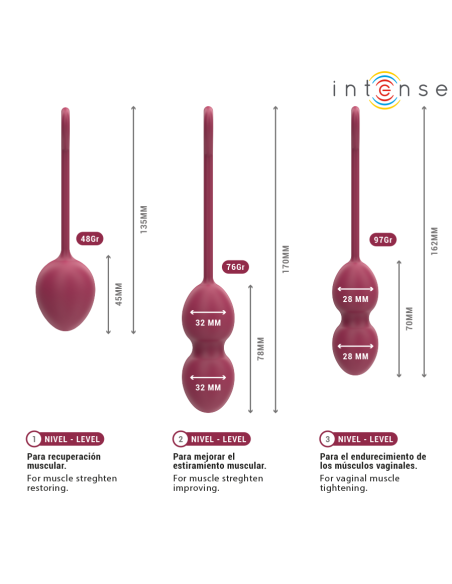 INTENSE - CHARLI KEGELIO KAMUOLIUKŲ RINKINYS VIOLETINIS