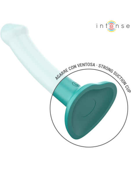 INTENSE - KATIE VIBRATORAS SU SIURBLIU 10 VIBRACIJŲ MĖLYNAS NUOTOLINIO VALDYMO PULTAS