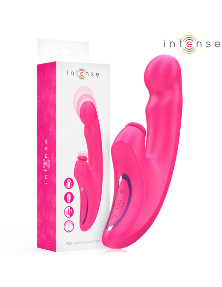 INTENSE - EMI VIBRATOR 13,5 CM DAUGIAFUNKCIS 3 IN 1 10 VIBRACIJŲ ROŽINIS