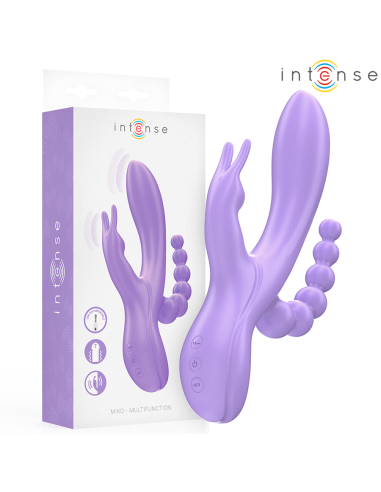INTENSE - MIKO TRIPLE VIBRATOR RABBIT and STIMULATOR and ANAL 7 VIBRATIONS PURPLE