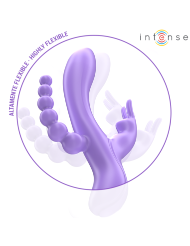 INTENSE - MIKO TRIPLE VIBRATOR RABBIT and STIMULATOR and ANAL 7 VIBRATIONS PURPLE