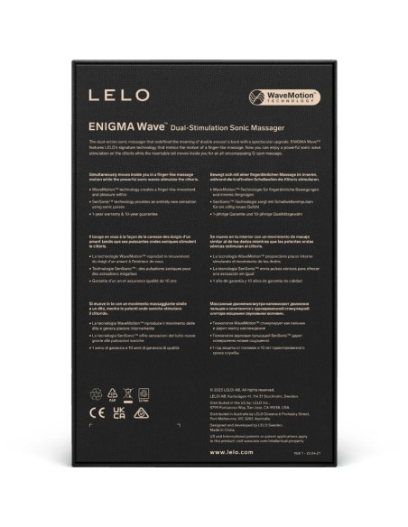 LELO ENIGMA WAVE trigubo vibravimo masažuoklis, juodas