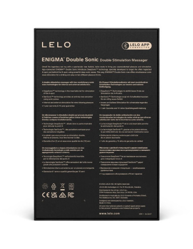 LELO - ENIGMA DOUBLE SONIC VIBRATOR POINT G BLACK