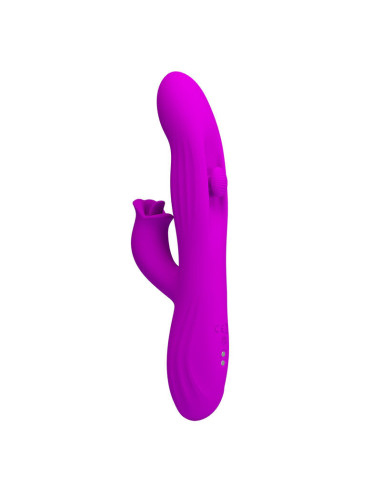 PRETTY LOVE - YALANDA RABBIT OSCILLATING VIBRATOR WITH LED DISPLAY PURPLE