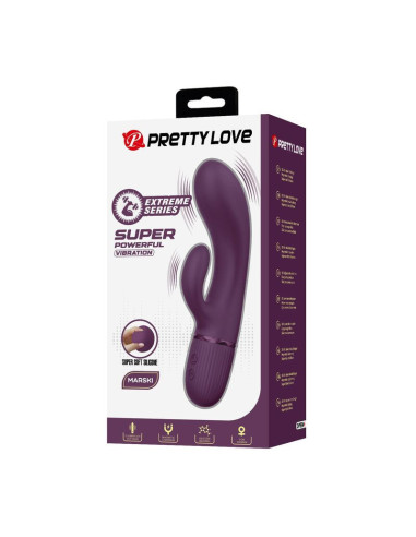 PRETTY LOVE - MARGIE RECHARGEABLE RABBIT VIBRATOR 10 FUNCTIONS PURPLE