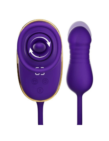 SHE.E.O - CLITORAL SUCTION TOOL WITH LICKING EFFECT AND PURPLE ANAL STIMULATOR