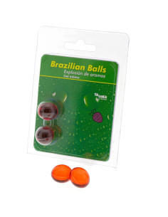 TALOKA - 2 BRAZILIAN BALLS STRAWBERRY INTIMATE GEL 2