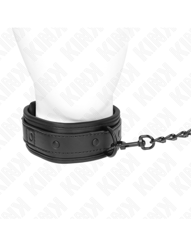 KINK - NEOPRENE BONDAGE COLLAR MODEL 2 WITH BELT 78 CM ADJUSTABLE 37.5 X 49.5 CM