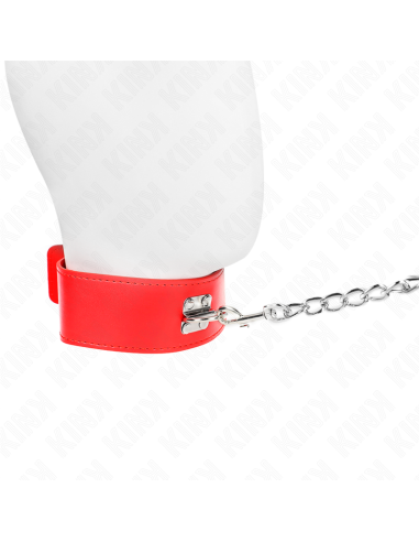 KINK - KARO PĖDULYS SU DIRŽU 65 CM SU PLAČIU RAUDONU DIRŽELIU, REGULIUOJAMAS 33,5-41 CM X 5 CM