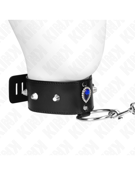 KINK - NECKLACE 65 CM WITH STRAP WITH BLUE DIAMONDS ADJUSTABLE 36-43 CM X 5 CM
