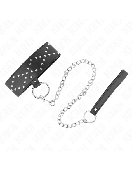 KINK - KARO PAVADĖLIS 65 CM SU PAVADĖLIU SU SIDABRINĖMIS KNIEDĖMIS, MODELIS 3, REGULIUOJAMAS 36-43 CM X 5 CM